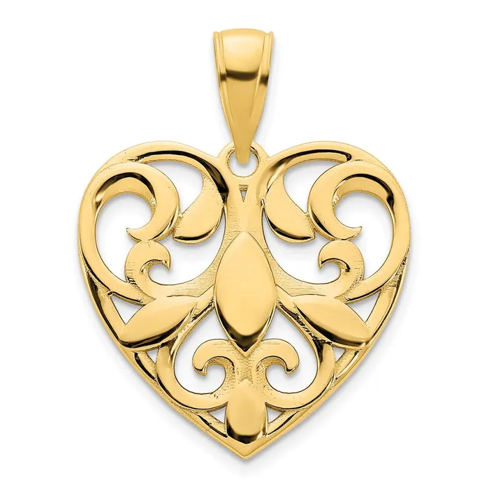 Necklaces Goldia 14k Yellow Goldy Fancy Heart Pendant