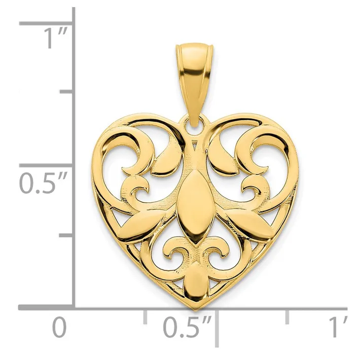 Necklaces Goldia 14k Yellow Goldy Fancy Heart Pendant