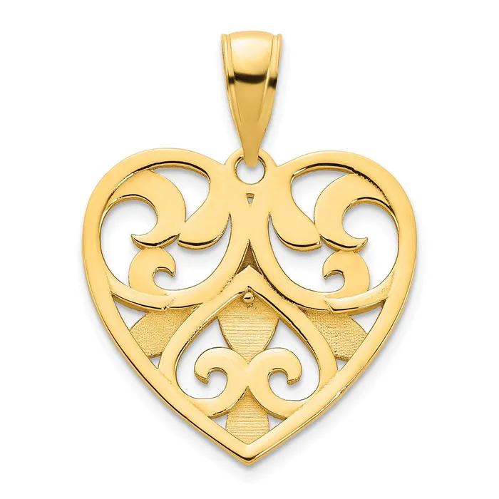 Necklaces Goldia 14k Yellow Goldy Fancy Heart Pendant