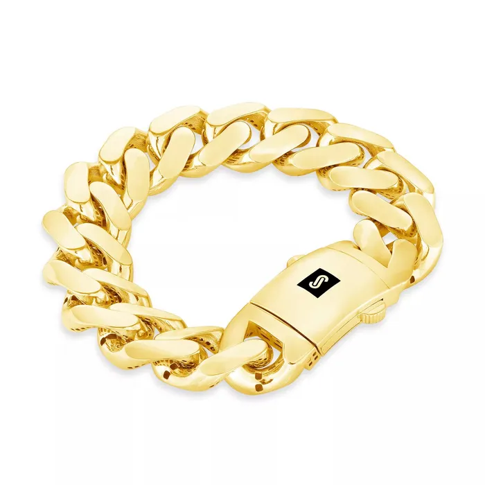 Necklaces Goldiacom 14k Yellow Gold Royal Monaco Miami Cuban Link Curb 17mm Mens Chain Necklace 28