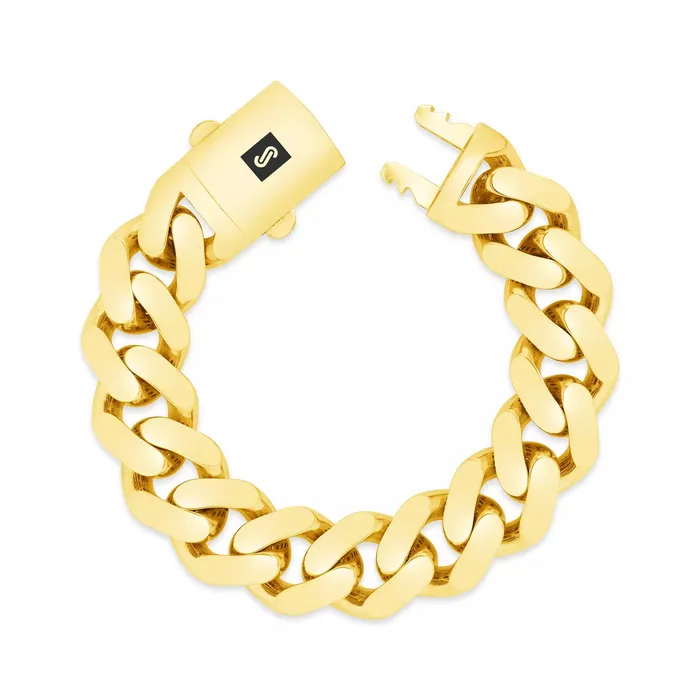 Necklaces Goldiacom 14k Yellow Gold Royal Monaco Miami Cuban Link Curb 17mm Mens Chain Necklace 28