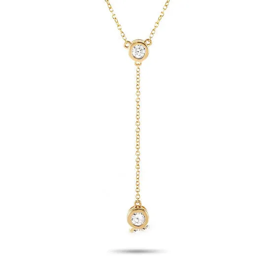 Necklaces JMS always Original LB Exclusive 14K Yellow Gold 020 ct Diamond Pendant Necklace