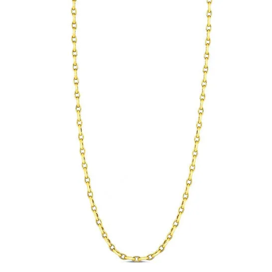 Necklaces JMS always Original Roberto Coin 18k Yellow Gold Almond Link Chain Necklace 22 Inch 5310086AY220