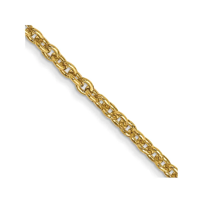 Necklaces MDS 14K Yellow Gold 16 inch 14mm Forzantine Cable with Lobster Clasp Chain Necklace