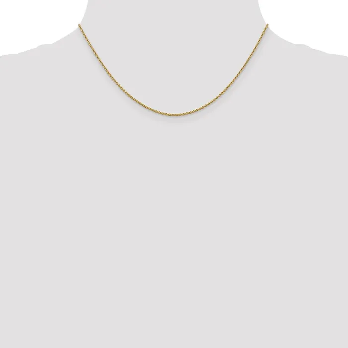 Necklaces MDS 14K Yellow Gold 16 inch 14mm Forzantine Cable with Lobster Clasp Chain Necklace Necklaces MDS 14K Yellow Gold 16 inch 14mm Forzantine Cable with Lobster Clasp Chain Necklace