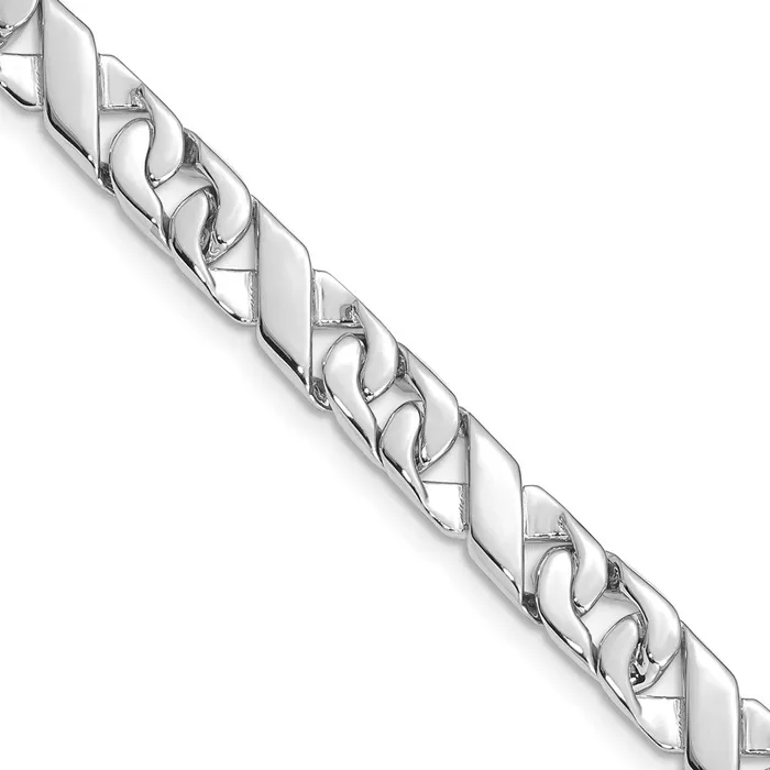 Necklaces MDS Solid 14K White Gold 22 inch 67mm Hand Polished Fancy Link with Fancy Lobster Clasp Chain Necklace