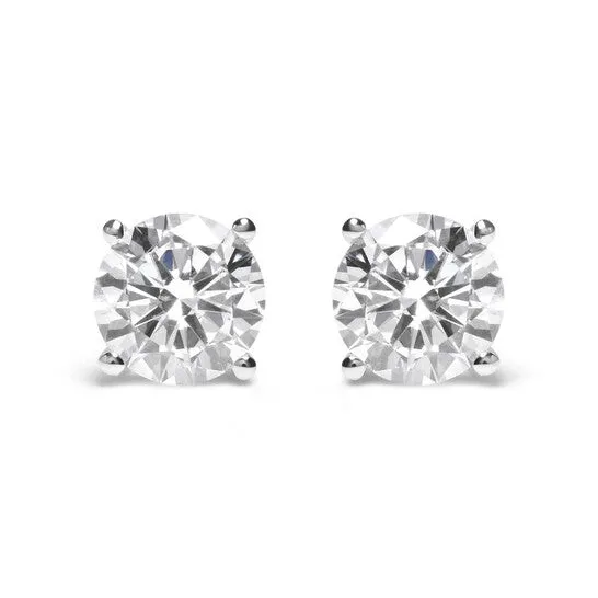 Original 14K White Gold 500 Cttw Round BrilliantCut Lab Grown Diamond Classic 4Prong Stud Earrings with Screw Backs GH Color VS1VS2 Clarity JMS always Earrings Original 14K White Gold 500 Cttw Round BrilliantCut Lab Grown Diamond Classic 4Prong Stud Earrings with Screw Backs GH Color VS1VS2 Clarity JMS always Earrings