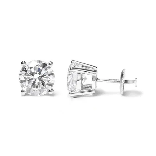 Original 14K White Gold 500 Cttw Round BrilliantCut Lab Grown Diamond Classic 4Prong Stud Earrings with Screw Backs GH Color VS1VS2 Clarity JMS always Earrings Original 14K White Gold 500 Cttw Round BrilliantCut Lab Grown Diamond Classic 4Prong Stud Earrings with Screw Backs GH Color VS1VS2 Clarity JMS always Earrings