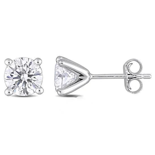 Original AMOUR 2 CT DEW Created Moissanite Solitaire Earrings In Sterling Silver JMS always Earrings Original AMOUR 2 CT DEW Created Moissanite Solitaire Earrings In Sterling Silver JMS always Earrings