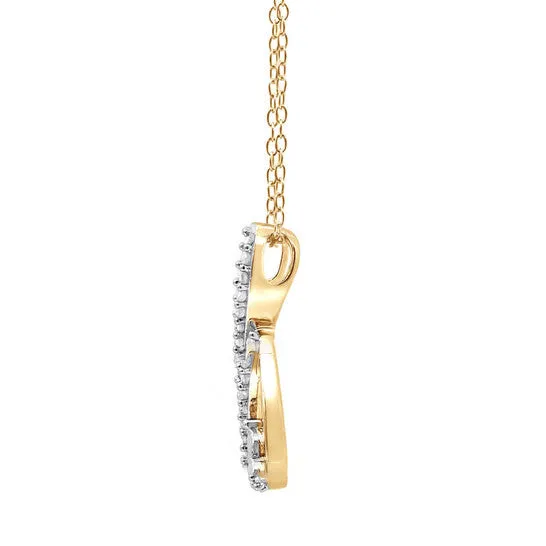 Original Diamond Muse 025 cttw Yellow Gold Over Sterling Silver Infinity Teardrop Necklace for Women JMS always Necklaces Original Diamond Muse 025 cttw Yellow Gold Over Sterling Silver Infinity Teardrop Necklace for Women JMS always Necklaces