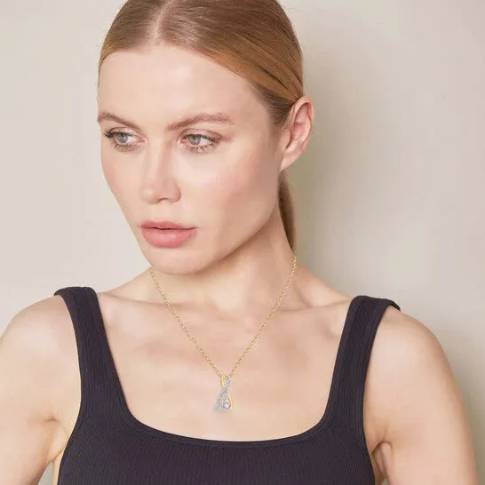 Original Diamond Muse 025 cttw Yellow Gold Over Sterling Silver Infinity Teardrop Necklace for Women JMS always Necklaces Original Diamond Muse 025 cttw Yellow Gold Over Sterling Silver Infinity Teardrop Necklace for Women JMS always Necklaces