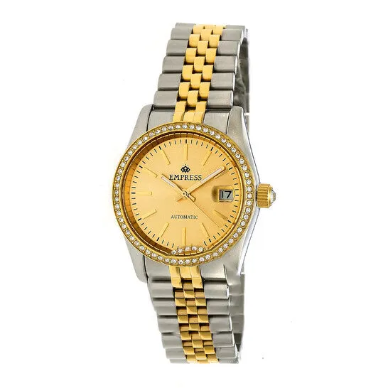 Original Empress Constance Automatic Crystal Gold Dial Ladies Watch EMPEM1506 JMS always Watches