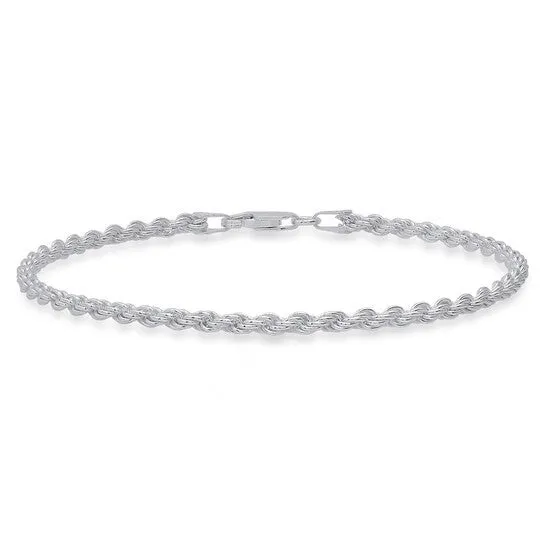 Original Kylie Harper Mens Italian Sterling Silver 85 Rope Chain Bracelet JMS always Bracelets Original Kylie Harper Mens Italian Sterling Silver 85 Rope Chain Bracelet JMS always Bracelets