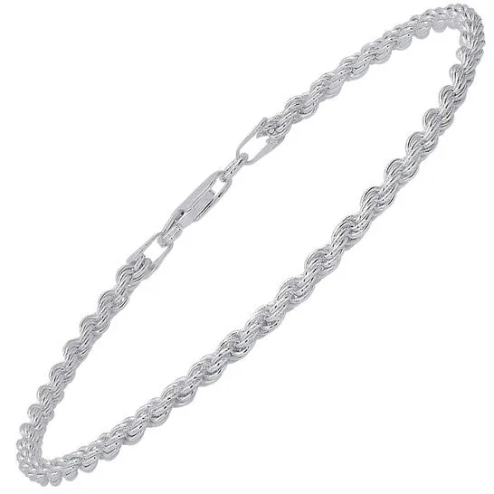 Original Kylie Harper Mens Italian Sterling Silver 85 Rope Chain Bracelet JMS always Bracelets