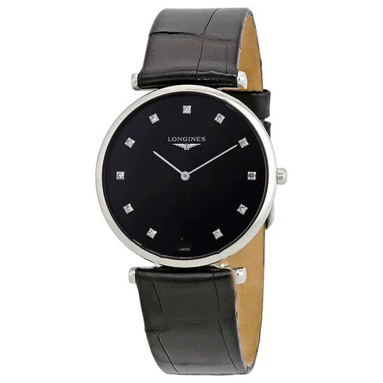 Original Longines La Grande Classique Black Diamond Dial Ladies Watch L47094582 JMS always Watches