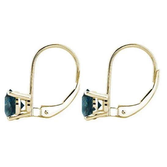 Original Maulijewels 040 Carat Blue I1I2 Lever Back Dangle style Earrings For Women With Natural Blue Diamonds in 14k Yellow Gold JMS always Earrings Original Maulijewels 040 Carat Blue I1I2 Lever Back Dangle style Earrings For Women With Natural Blue Diamonds in 14k Yellow Gold JMS always Earrings