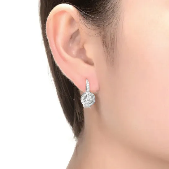 Original Megan Walford 925 Sterling Silver Cubic Zirconia Round Drop Earrings JMS always Earrings Original Megan Walford 925 Sterling Silver Cubic Zirconia Round Drop Earrings JMS always Earrings