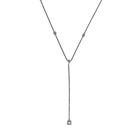 Original Roberto Coin 18k White Gold Y Diamond Necklace 040 CTTW JMS always Necklaces