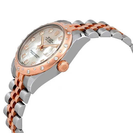Original Rolex Datejust Mother of Pearl Diamond Steel and Pink Gold Ladies Watch 178341MDJ JMS always Necklaces Original Rolex Datejust Mother of Pearl Diamond Steel and Pink Gold Ladies Watch 178341MDJ JMS always Necklaces