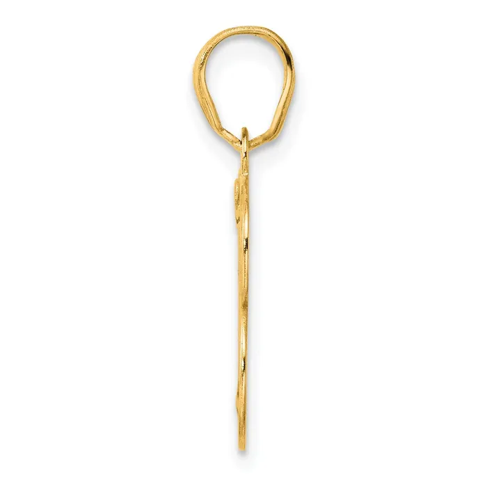 PreStyled Sets 14k Yellow Gold Polished Etched Number 13 Pendant Goldia