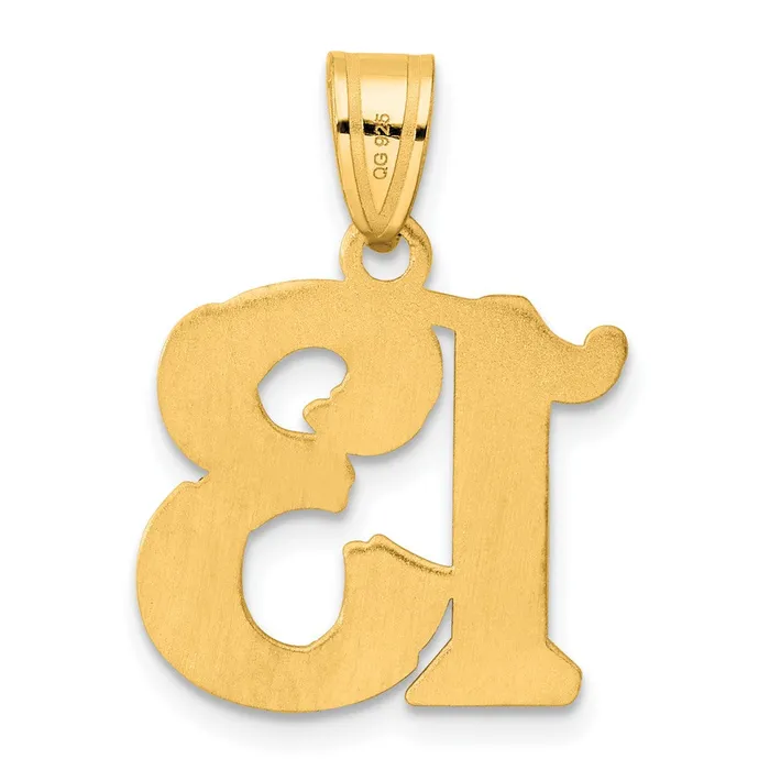 PreStyled Sets 14k Yellow Gold Polished Etched Number 13 Pendant Goldia