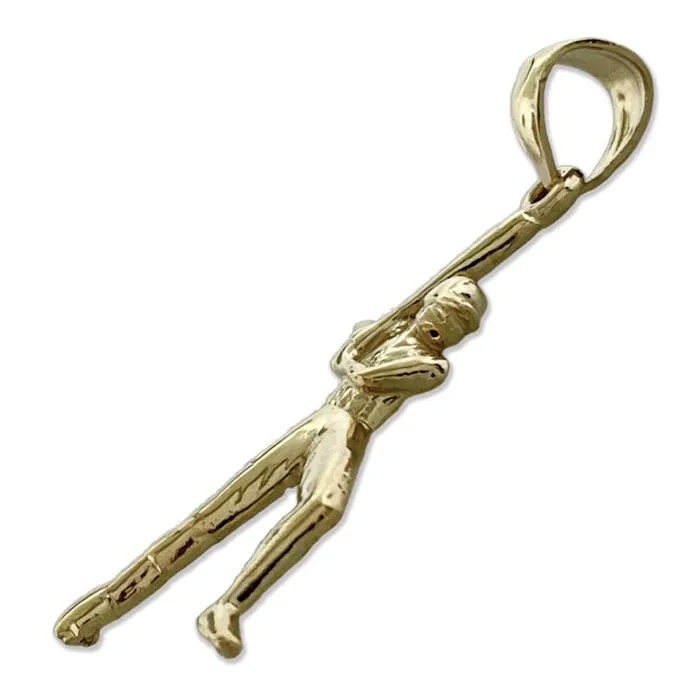 PreStyled Sets Goldia 14K Gold Baseball Player Pendant