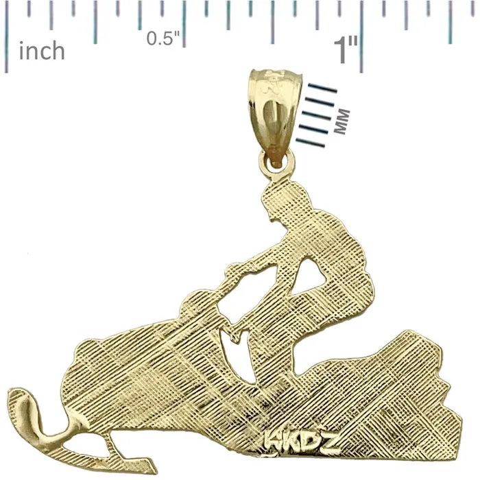 PreStyled Sets Goldia 14K Gold Snowmobile Pendant