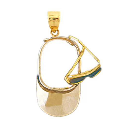 PreStyled Sets Goldia 14K Gold Tennis Visor and Sun Glasses Pendant