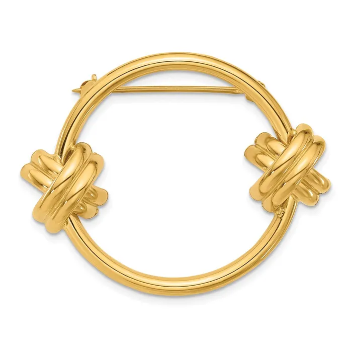 PreStyled Sets Goldia 14k Yellow Gold Fancy Circle Pin