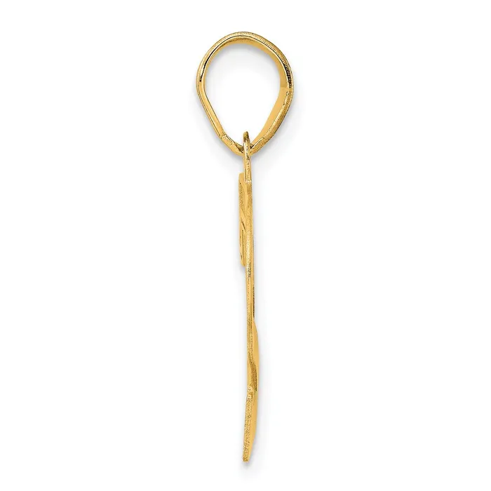 PreStyled Sets Goldia 14k Yellow Gold Polished Etched Number 72 Pendant