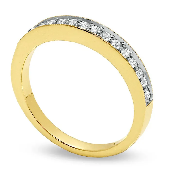 Rings 025 CT TW Natural Diamond Stackable Band in Solid 14K Gold Goldia Rings 025 CT TW Natural Diamond Stackable Band in Solid 14K Gold Goldia