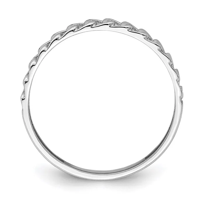 Rings 14K White Gold Link Design Ring Goldia