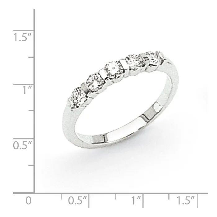 Rings 14k White Gold VS Real Diamond Anniversary Band Goldiacom