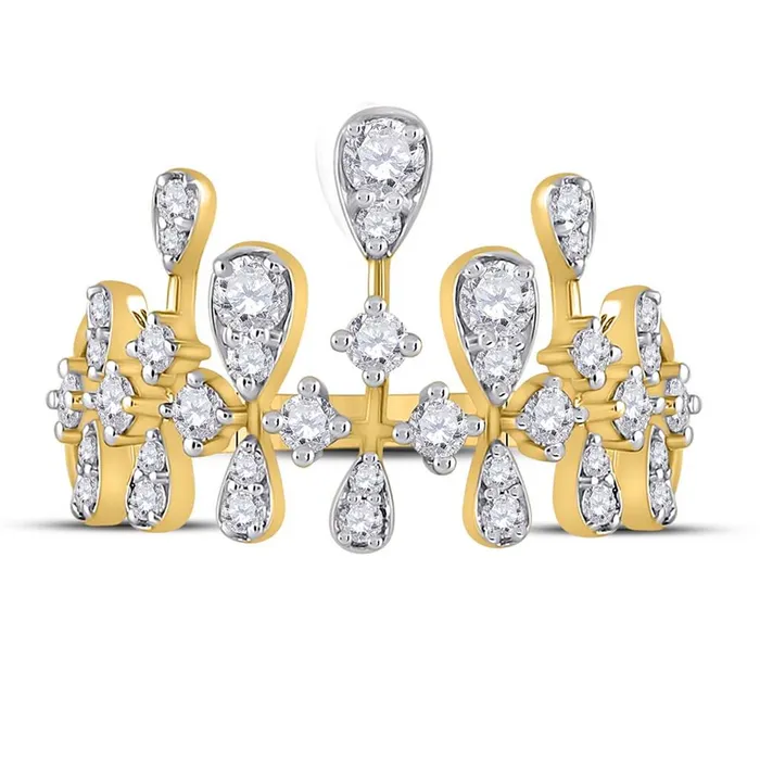 Rings 14k Yellow Gold Round Diamond Fashion Ring 78 Cttw gndatlanta