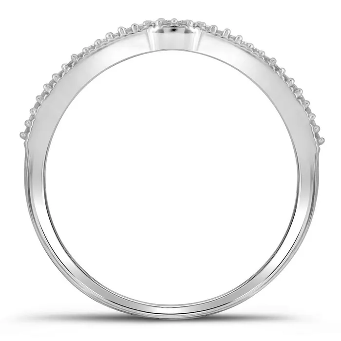 Rings gndatlanta 14k White Gold Round Diamond Cluster Bridal Wedding Ring Set 14 Cttw