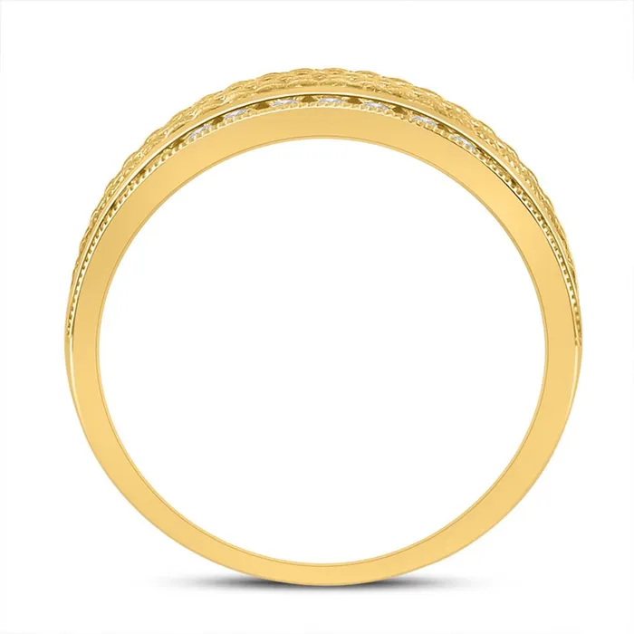 Rings gndatlanta 14k Yellow Gold Round Diamond Wedding Band Ring 1 Cttw