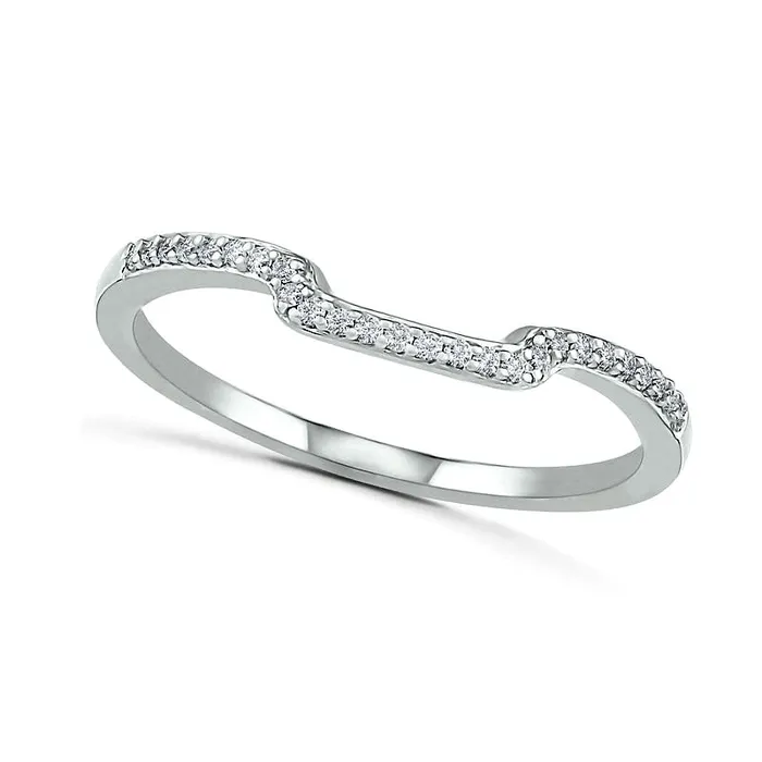 Rings Goldia 038 CT TW Composite Natural Diamond Square Frame Split Shank Bridal Engagement Ring Set in Solid 10K White Gold Rings Goldia 038 CT TW Composite Natural Diamond Square Frame Split Shank Bridal Engagement Ring Set in Solid 10K White Gold