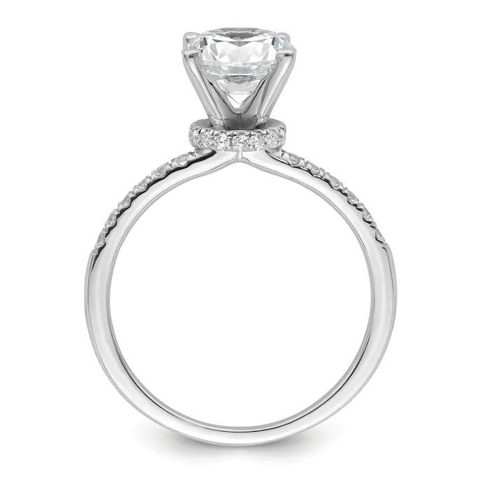 Rings Goldia 150ct CZ Solid Real 14K White Gold Round Engage Ring