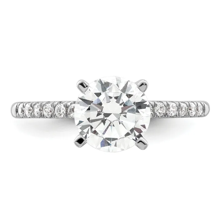 Rings Goldia 150ct CZ Solid Real 14K White Gold Round Engage Ring