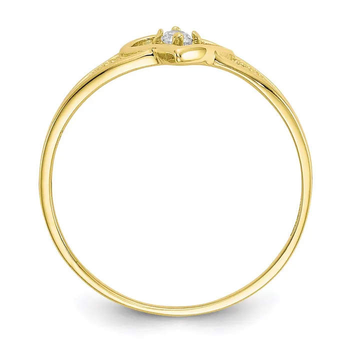 Rings Goldia 10K Yellow Gold Heart CZ Ring