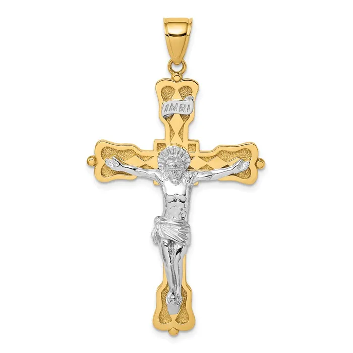 Rings Goldia 14k Twotone Gold INRI Crucfix Pendant