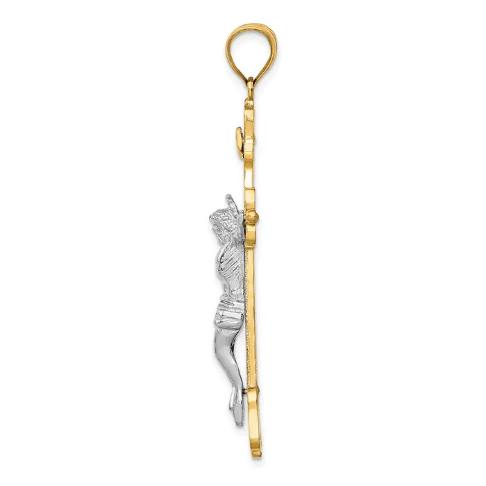 Rings Goldia 14k Twotone Gold INRI Crucfix Pendant
