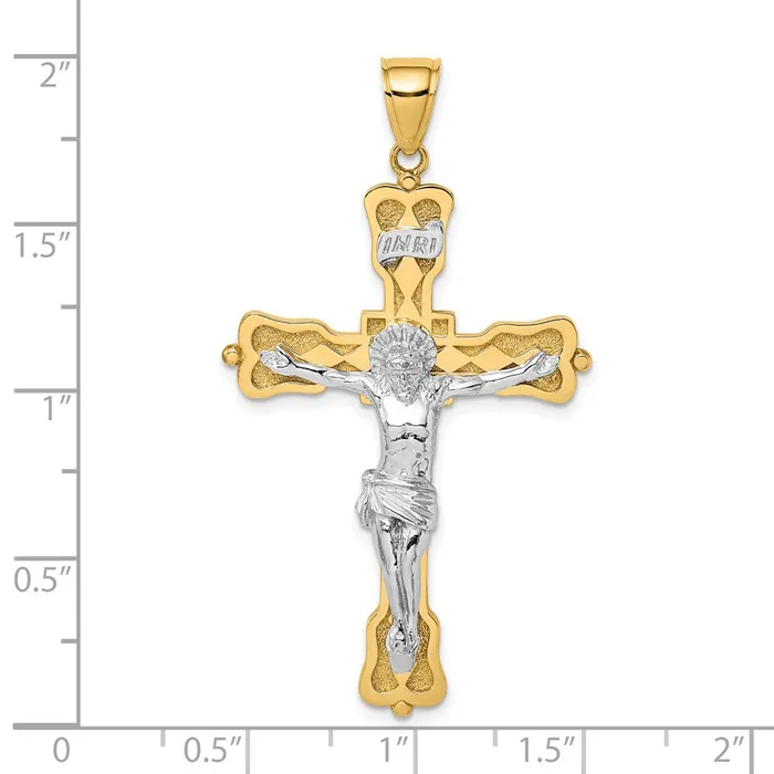 Rings Goldia 14k Twotone Gold INRI Crucfix Pendant