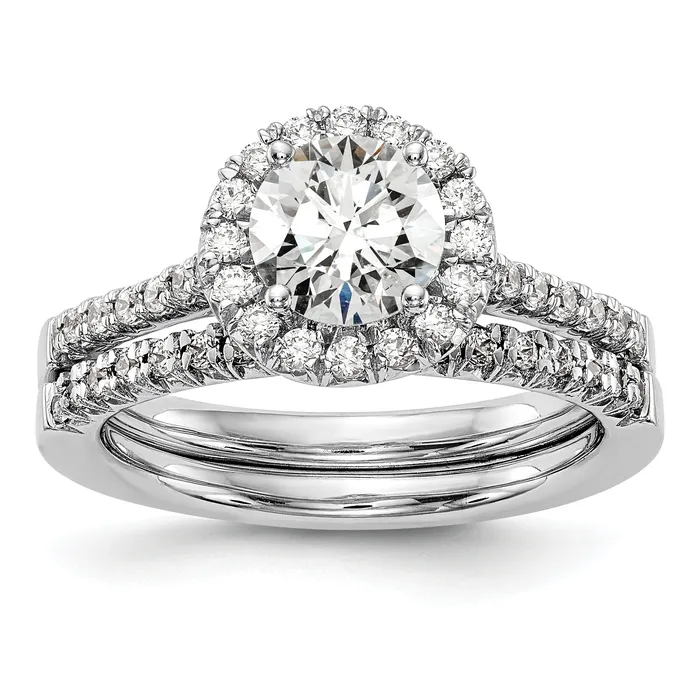 Rings Goldia 14k White Gold 13 Ct Lab Grown Diamond VSSI G 1 Ct Center Round Engagement Ring