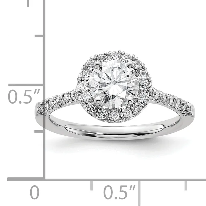 Rings Goldia 14k White Gold 13 Ct Lab Grown Diamond VSSI G 1 Ct Center Round Engagement Ring