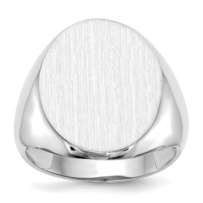 Rings Goldia 14k White Gold 205x160mm Open Back Signet Ring