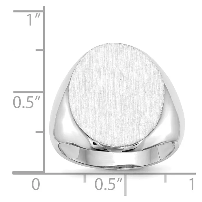 Rings Goldia 14k White Gold 205x160mm Open Back Signet Ring