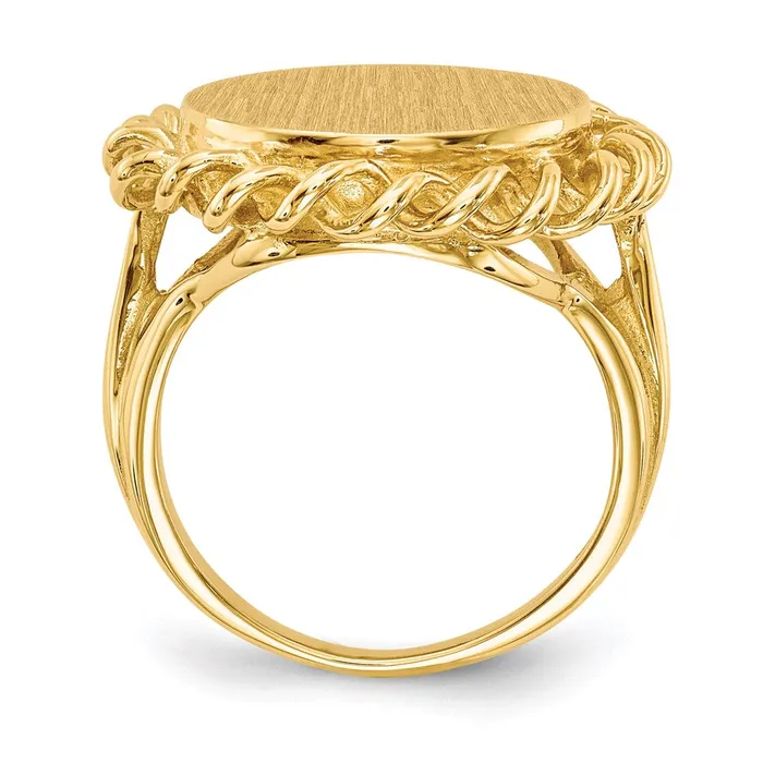 Rings Goldia 14K Yellow Gold 145x150mm Open Back Signet Ring