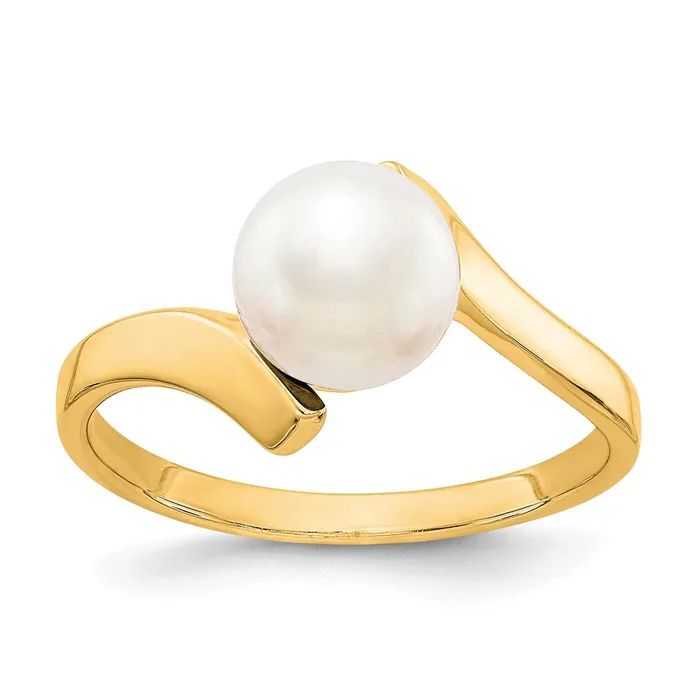 Rings Goldia 14K Yellow Gold 7mm FW Cultured Pearl ring