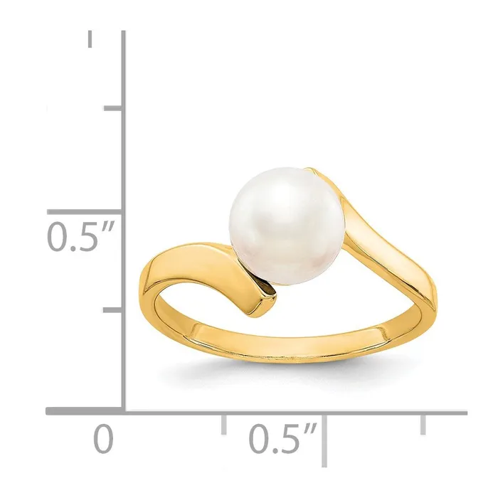 Rings Goldia 14K Yellow Gold 7mm FW Cultured Pearl ring
